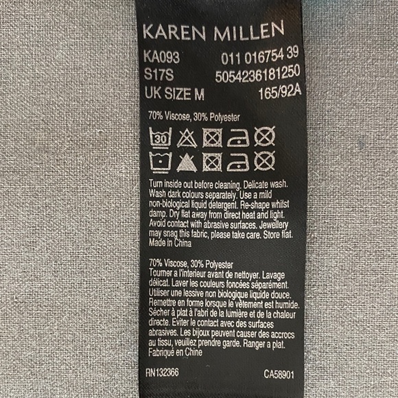 Karen Millen Half Sleeve Crew Neck Pattern Color Block Knit Sweater Dress Size M - Picture 6 of 6